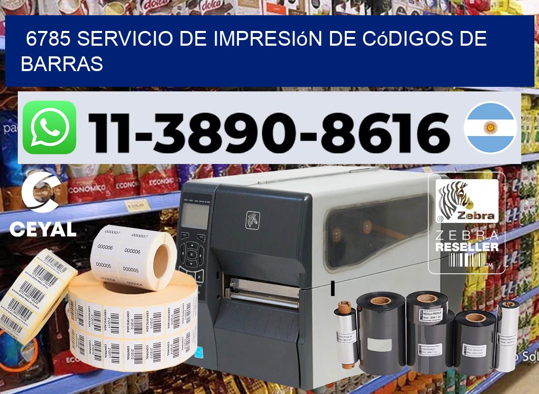 6785 Servicio de impresión de códigos de barras