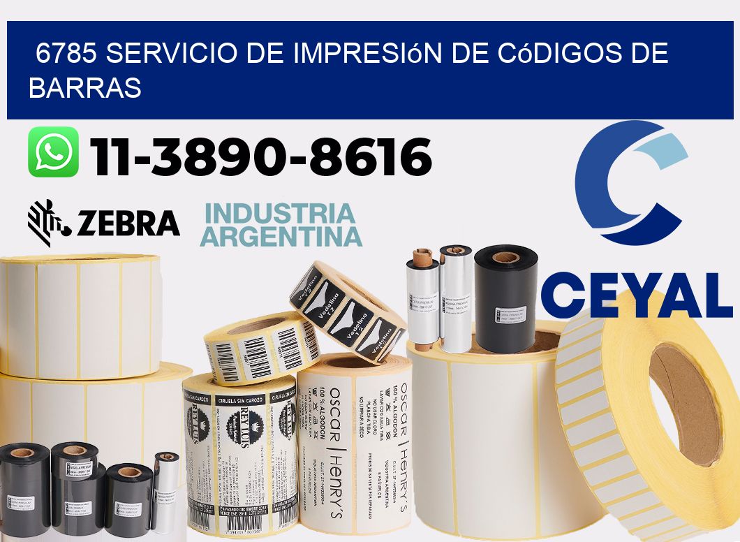 6785 Servicio de impresión de códigos de barras