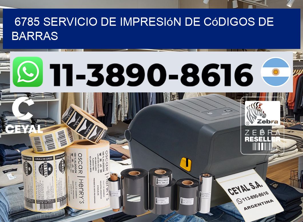 6785 Servicio de impresión de códigos de barras
