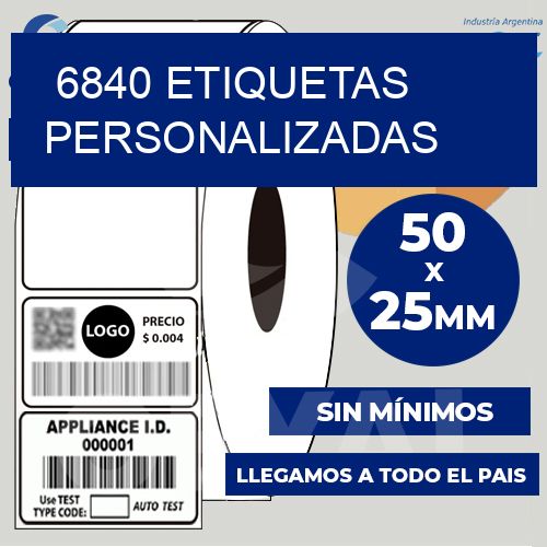 6840 etiquetas personalizadas