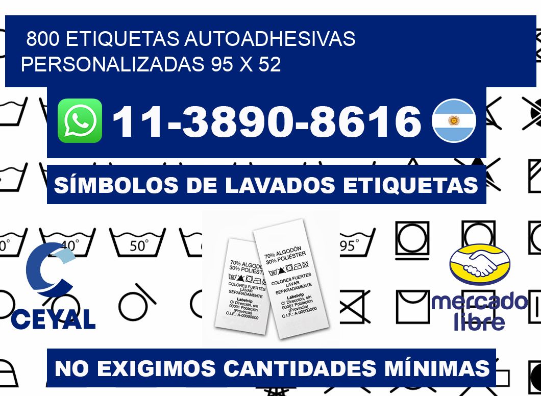 800 Etiquetas autoadhesivas personalizadas 95 x 52