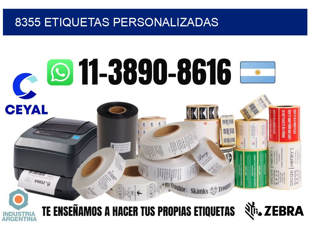 8355 etiquetas personalizadas