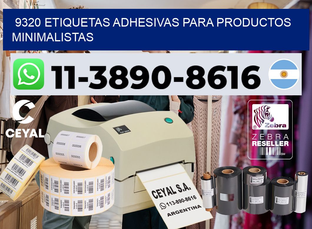 9320 Etiquetas adhesivas para productos minimalistas