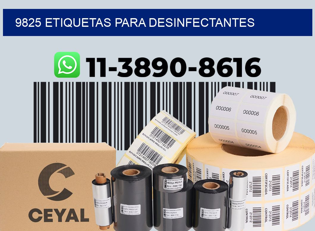 9825 Etiquetas para desinfectantes