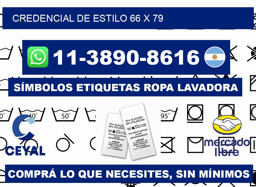 Credencial de estilo 66 x 79