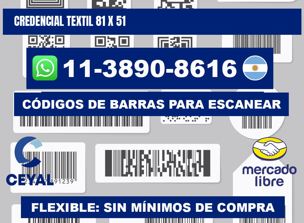 Credencial textil 81 x 51