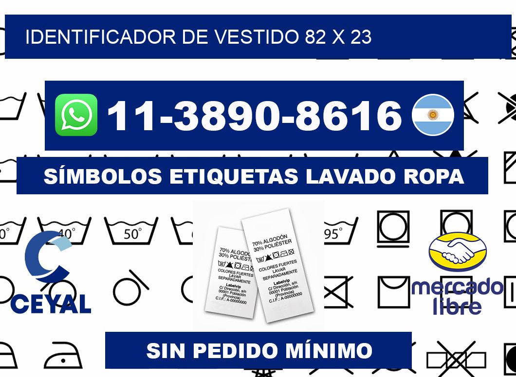 Identificador de vestido 82 x 23