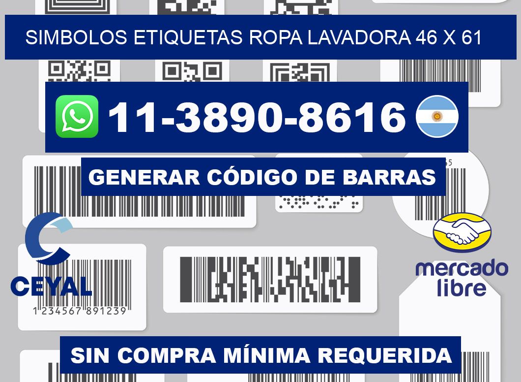 SIMBOLOS ETIQUETAS ROPA LAVADORA 46 x 61