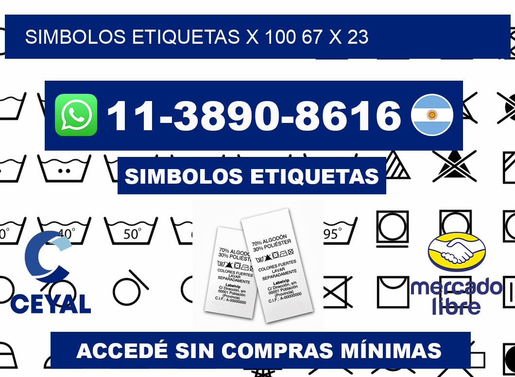 SIMBOLOS ETIQUETAS X 100 67 x 23