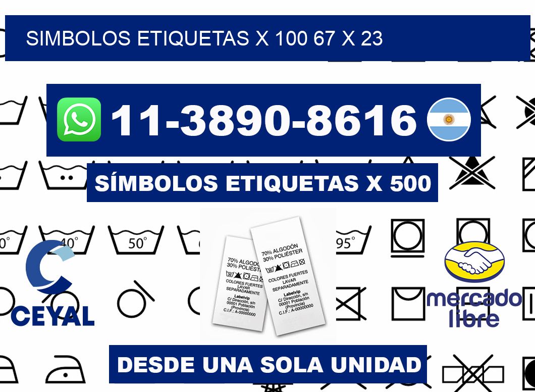 SIMBOLOS ETIQUETAS X 100 67 x 23