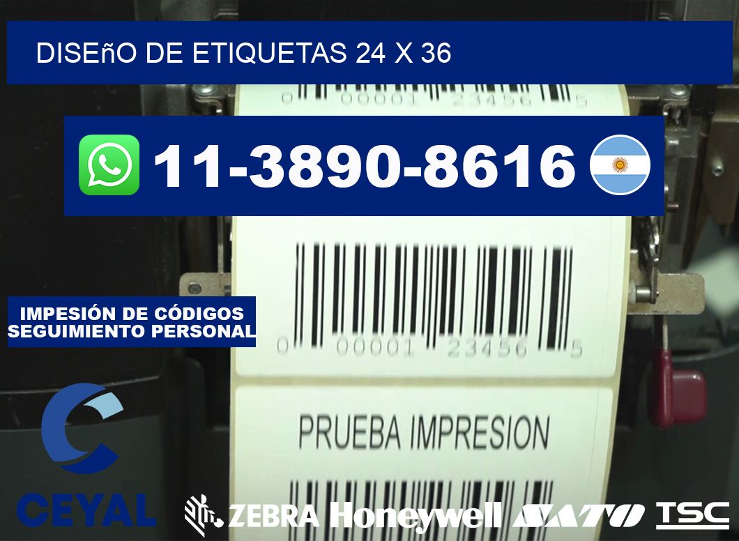 diseño de etiquetas 24 x 36