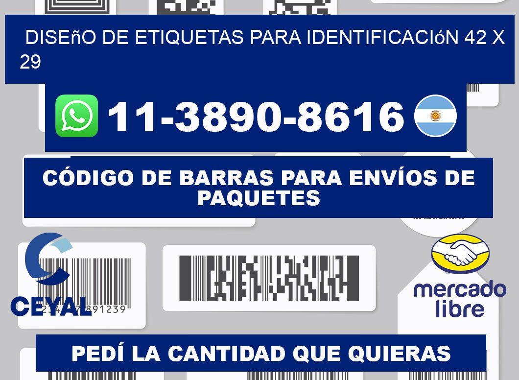 diseño de etiquetas para identificación 42 x 29
