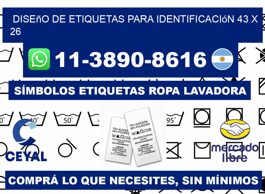 diseño de etiquetas para identificación 43 x 26