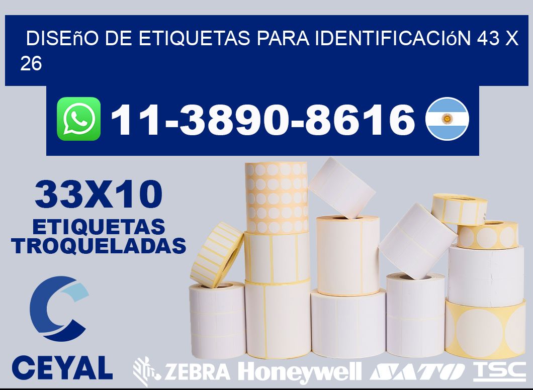 diseño de etiquetas para identificación 43 x 26