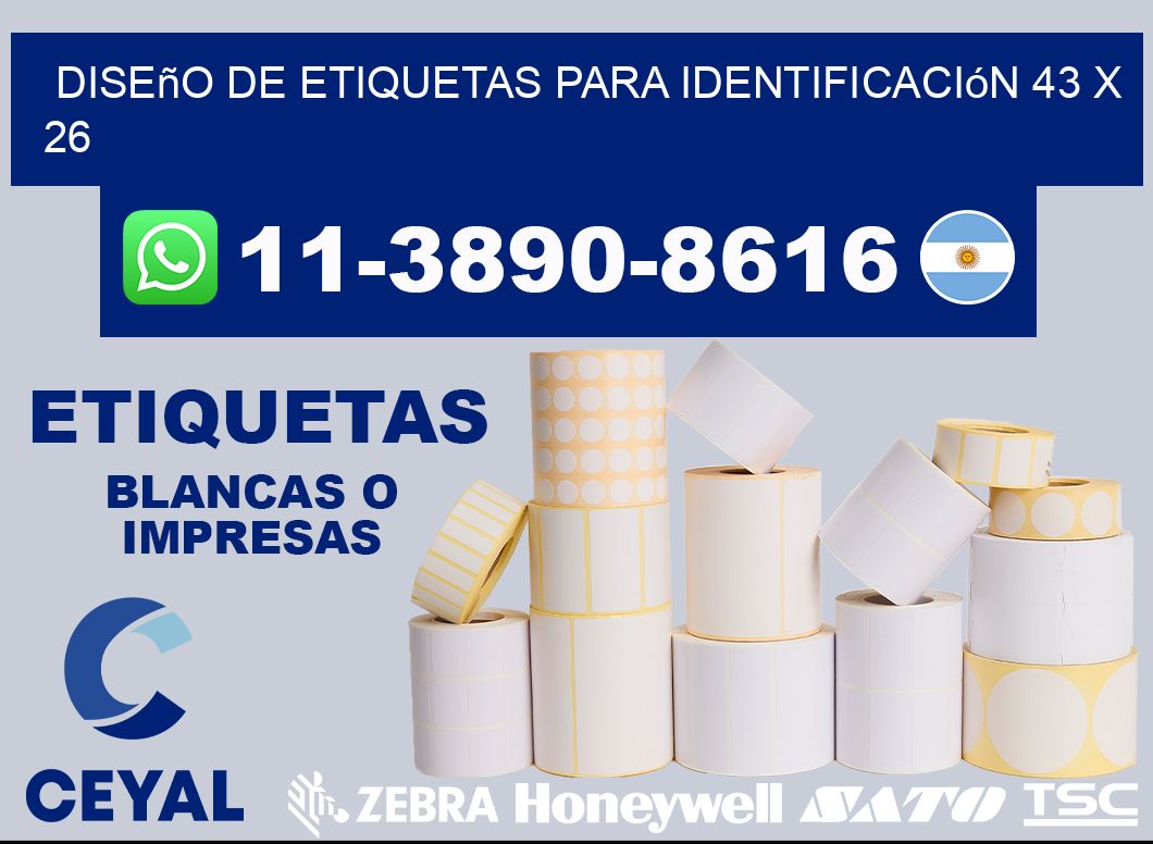 diseño de etiquetas para identificación 43 x 26