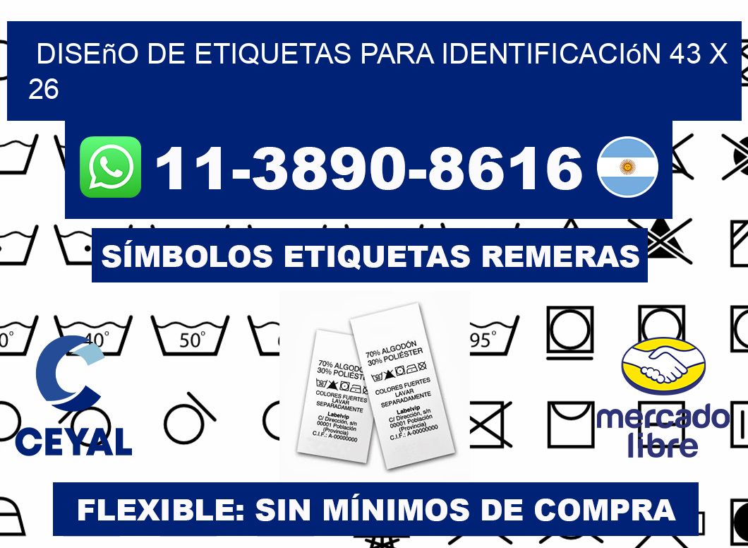 diseño de etiquetas para identificación 43 x 26