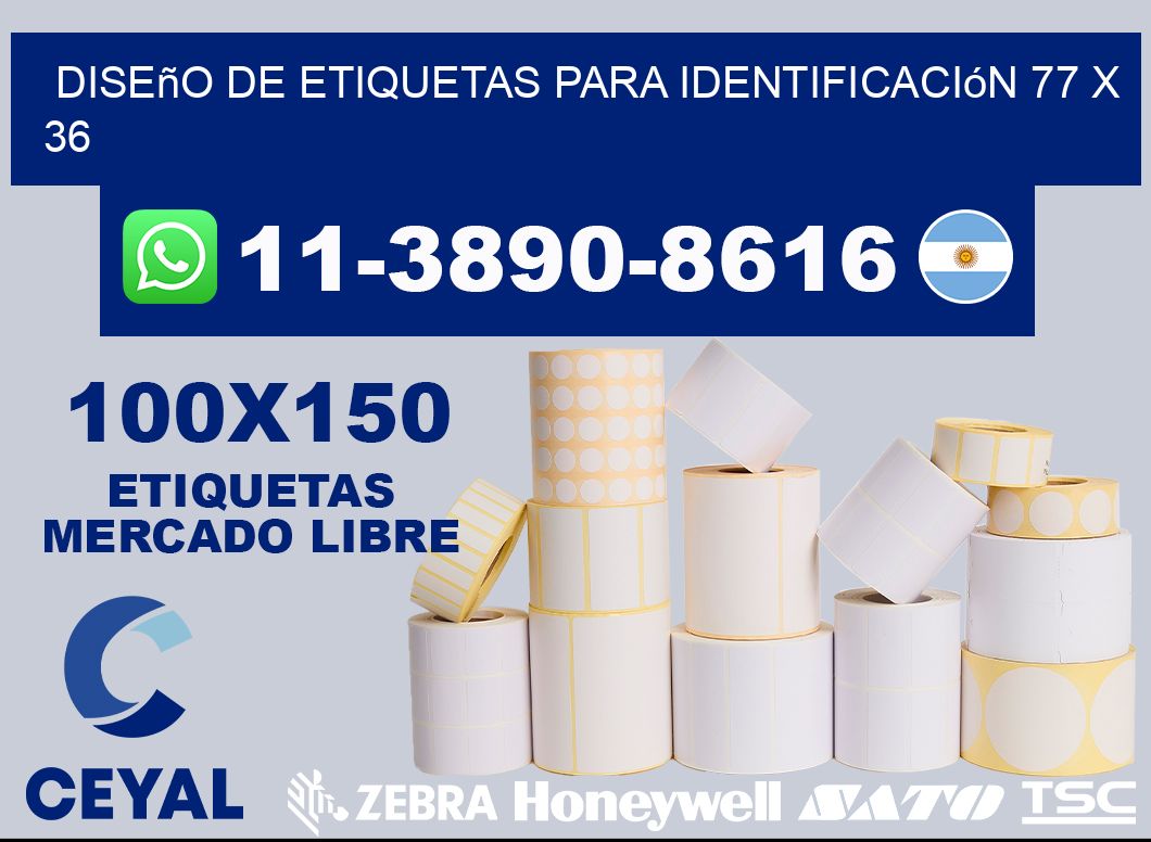 diseño de etiquetas para identificación 77 x 36