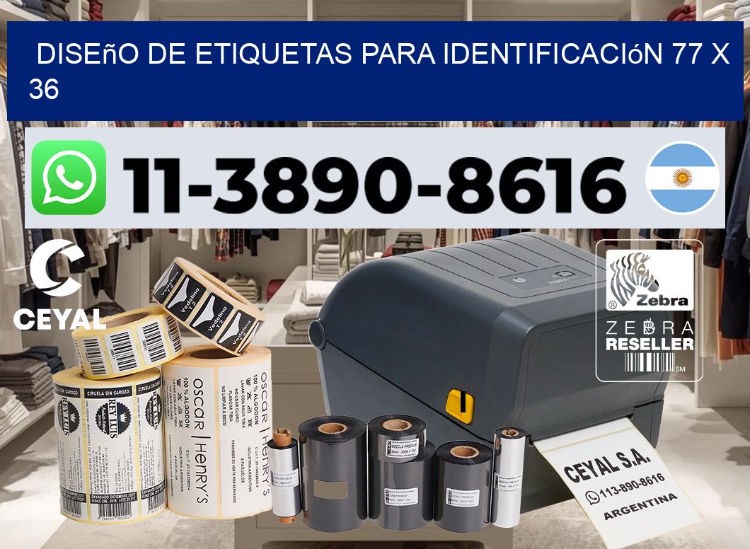 diseño de etiquetas para identificación 77 x 36