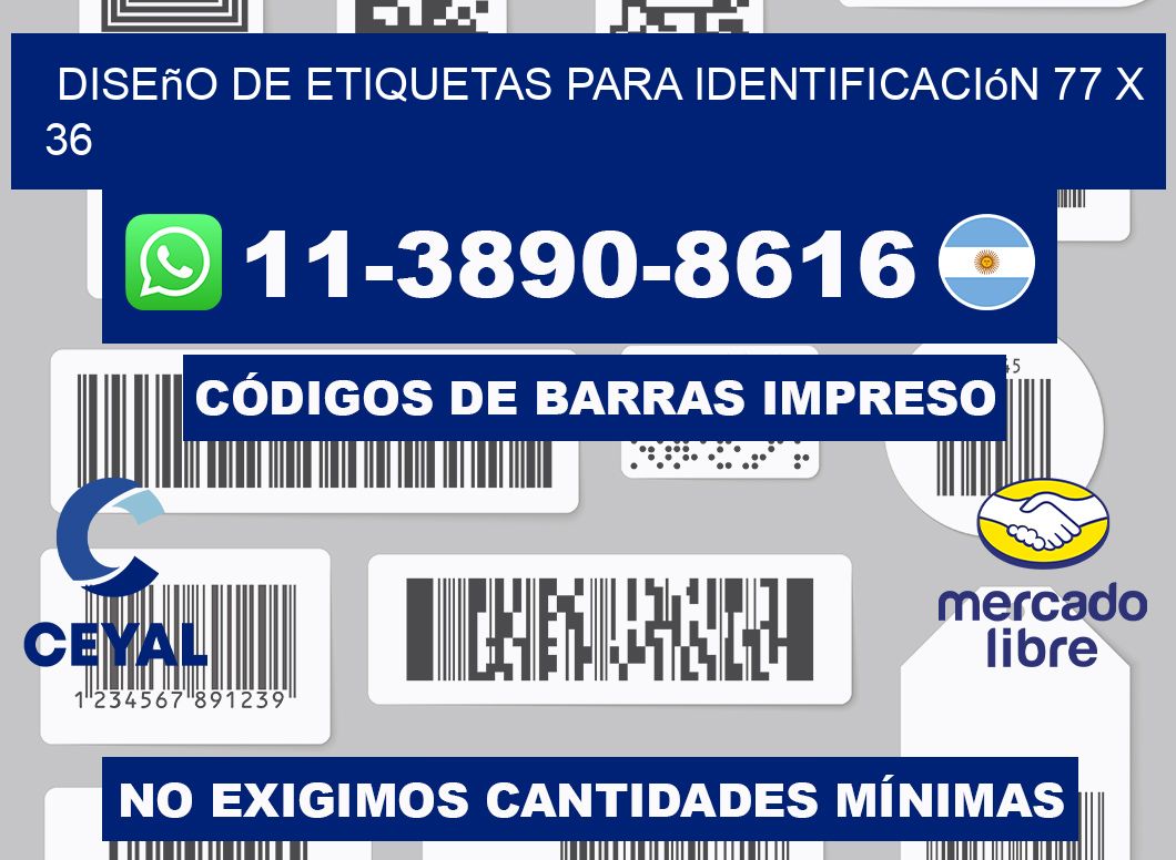 diseño de etiquetas para identificación 77 x 36