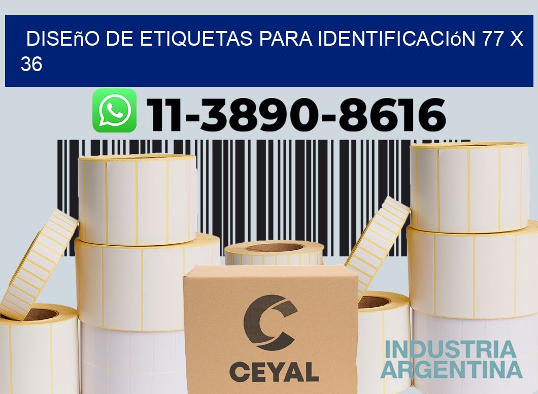 diseño de etiquetas para identificación 77 x 36