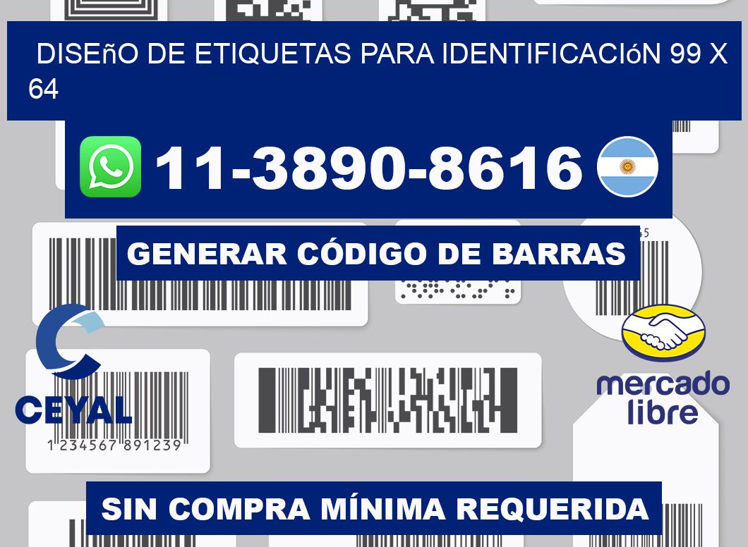 diseño de etiquetas para identificación 99 x 64