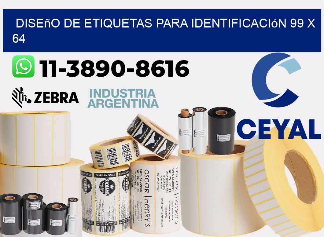 diseño de etiquetas para identificación 99 x 64