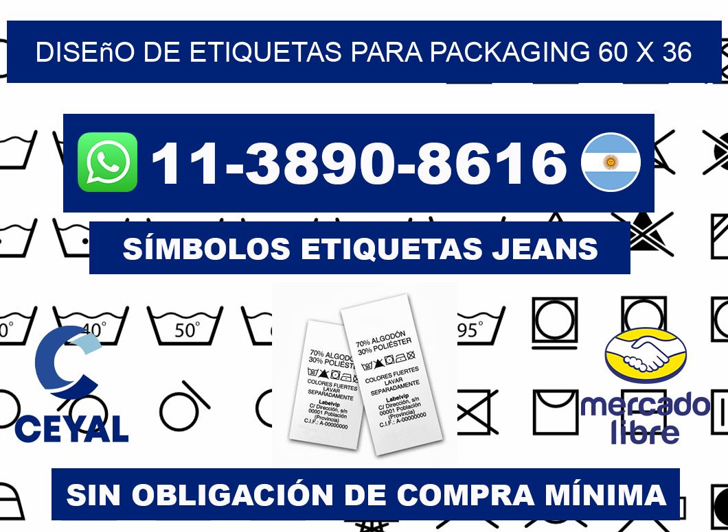 diseño de etiquetas para packaging 60 x 36