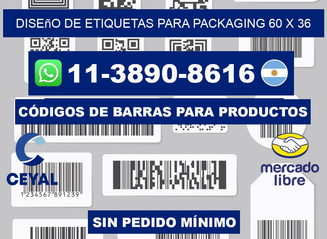 diseño de etiquetas para packaging 60 x 36