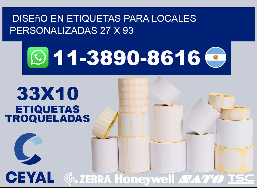 diseño en etiquetas para locales personalizadas 27 x 93
