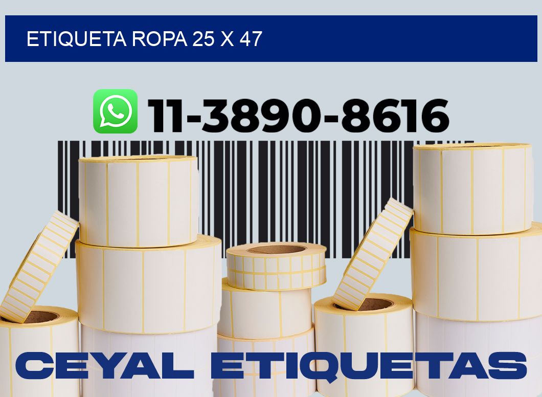 etiqueta ropa 25 x 47