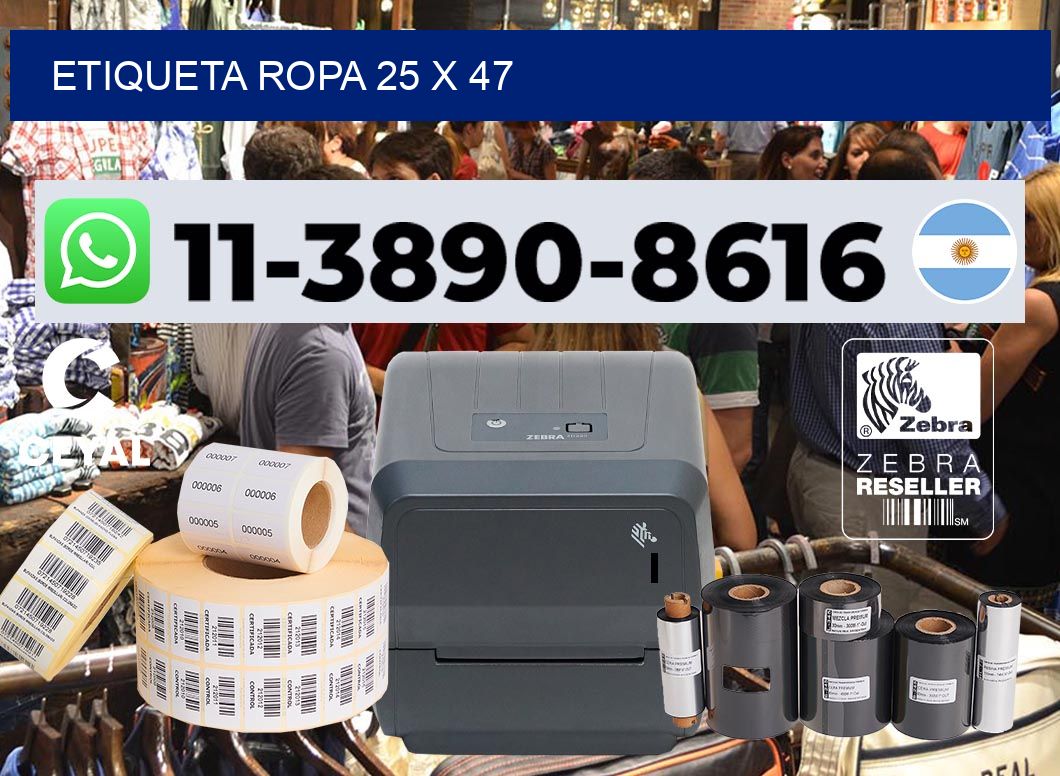 etiqueta ropa 25 x 47