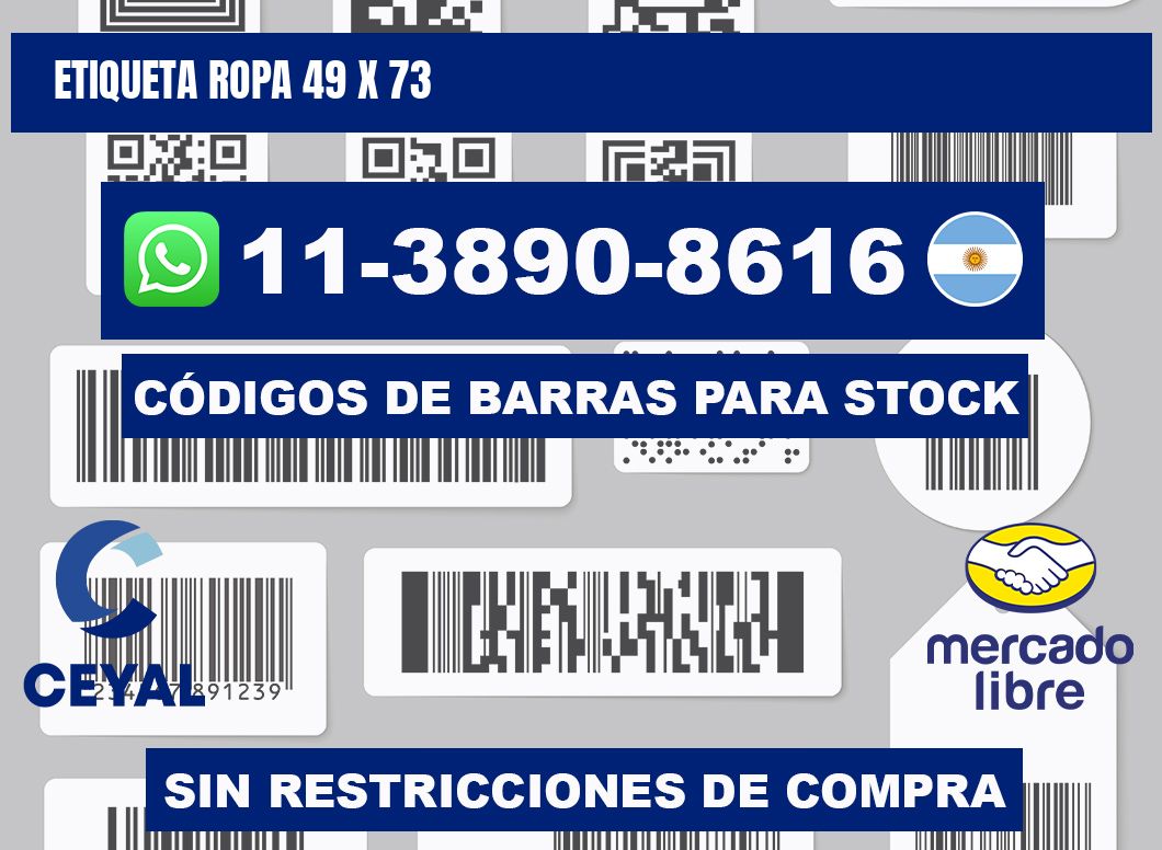 etiqueta ropa 49 x 73