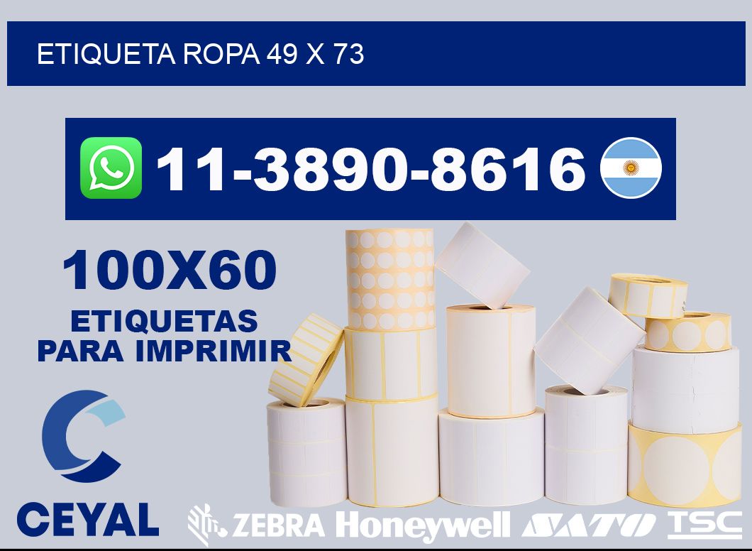 etiqueta ropa 49 x 73