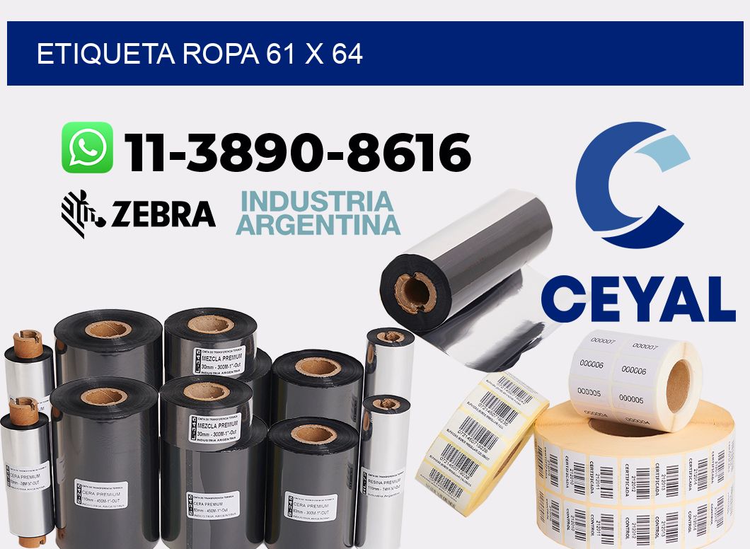 etiqueta ropa 61 x 64