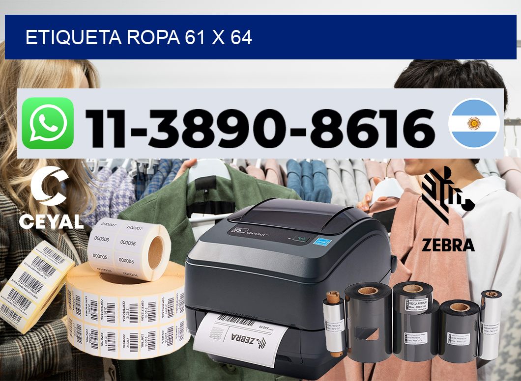 etiqueta ropa 61 x 64