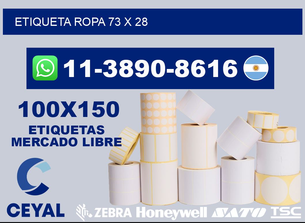 etiqueta ropa 73 x 28