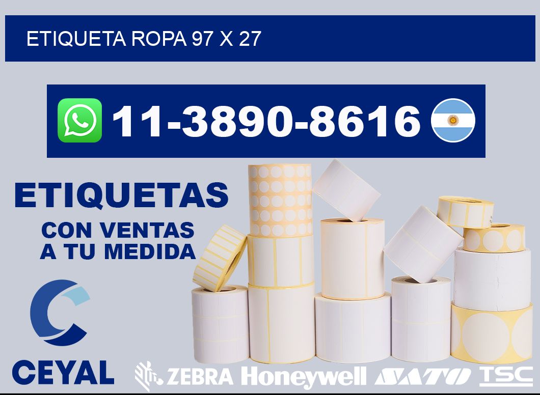etiqueta ropa 97 x 27