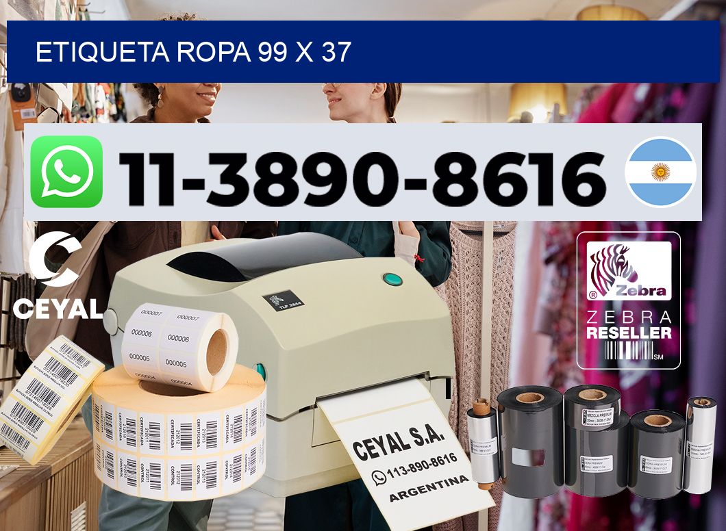 etiqueta ropa 99 x 37
