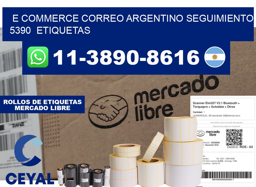 E commerce correo argentino Seguimiento 5390  etiquetas