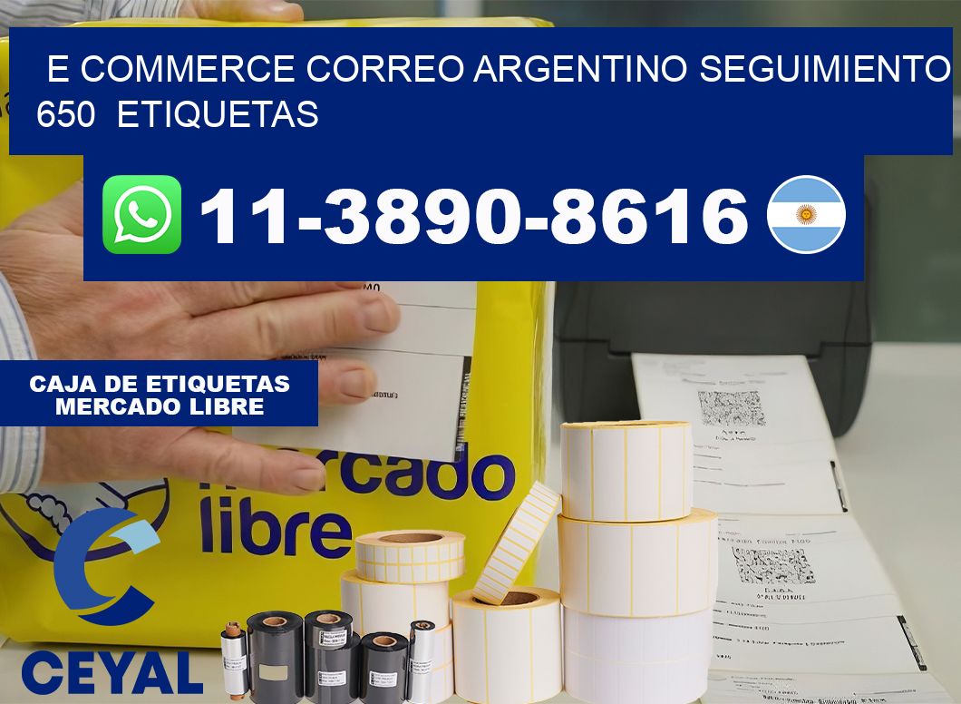 E commerce correo argentino Seguimiento 650  etiquetas