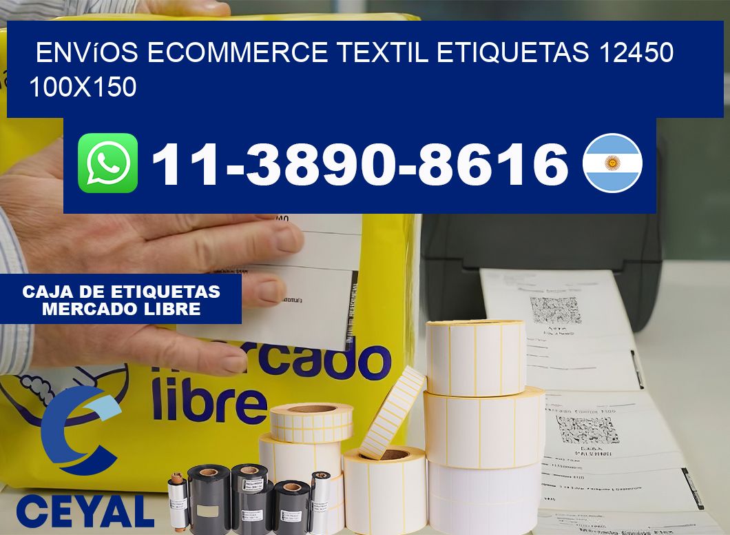 Envíos Ecommerce textil etiquetas 12450 100×150