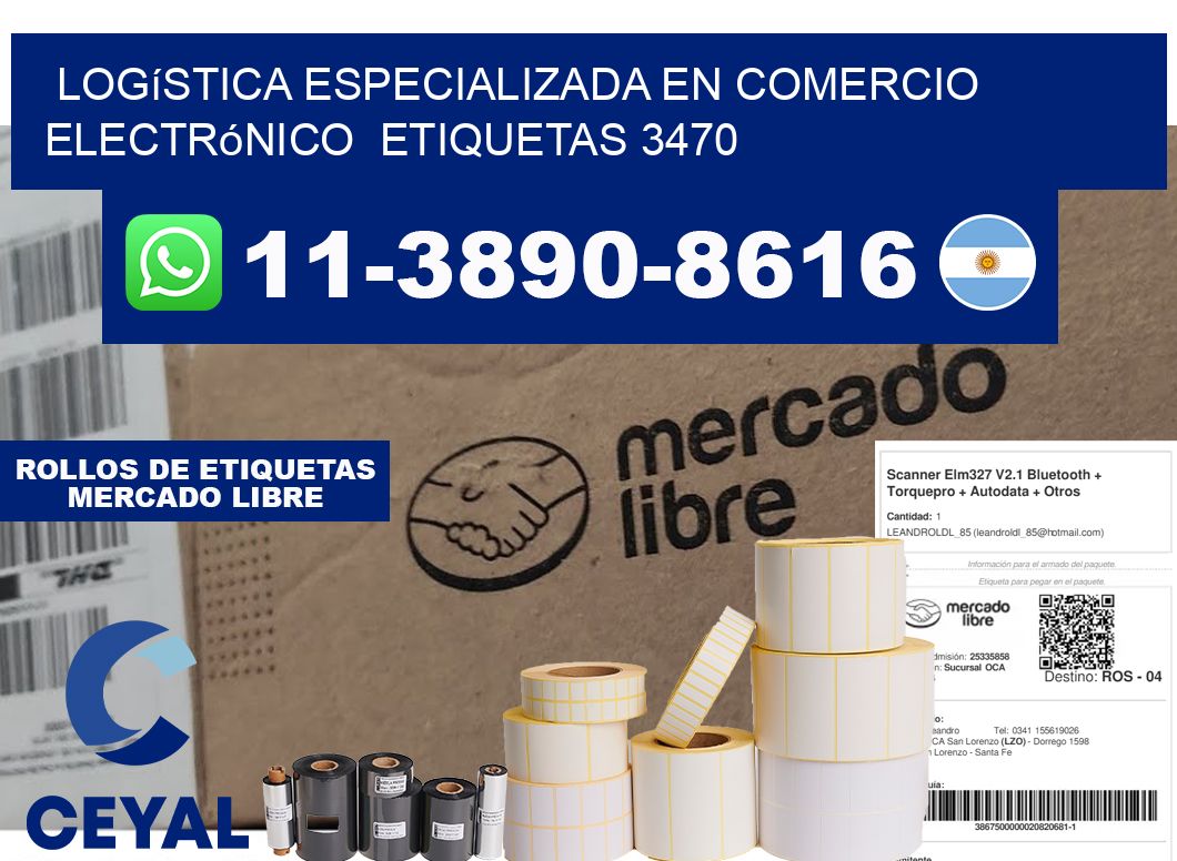 Logística especializada en comercio electrónico  etiquetas 3470