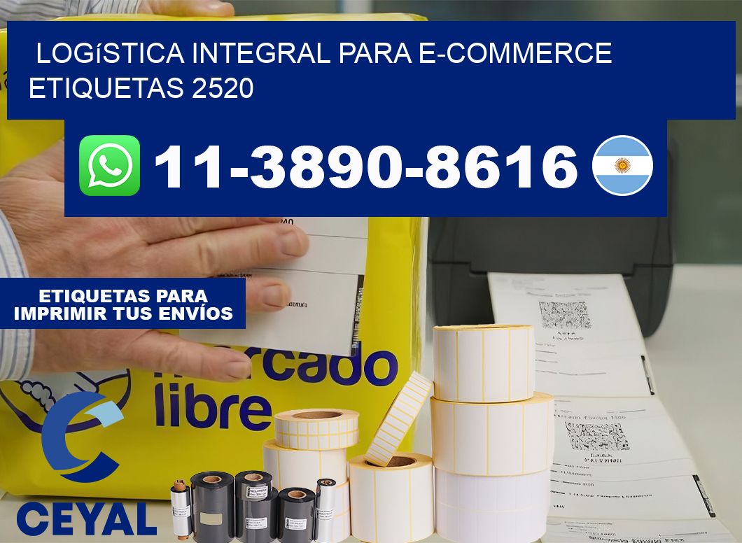 Logística integral para e-commerce  etiquetas 2520