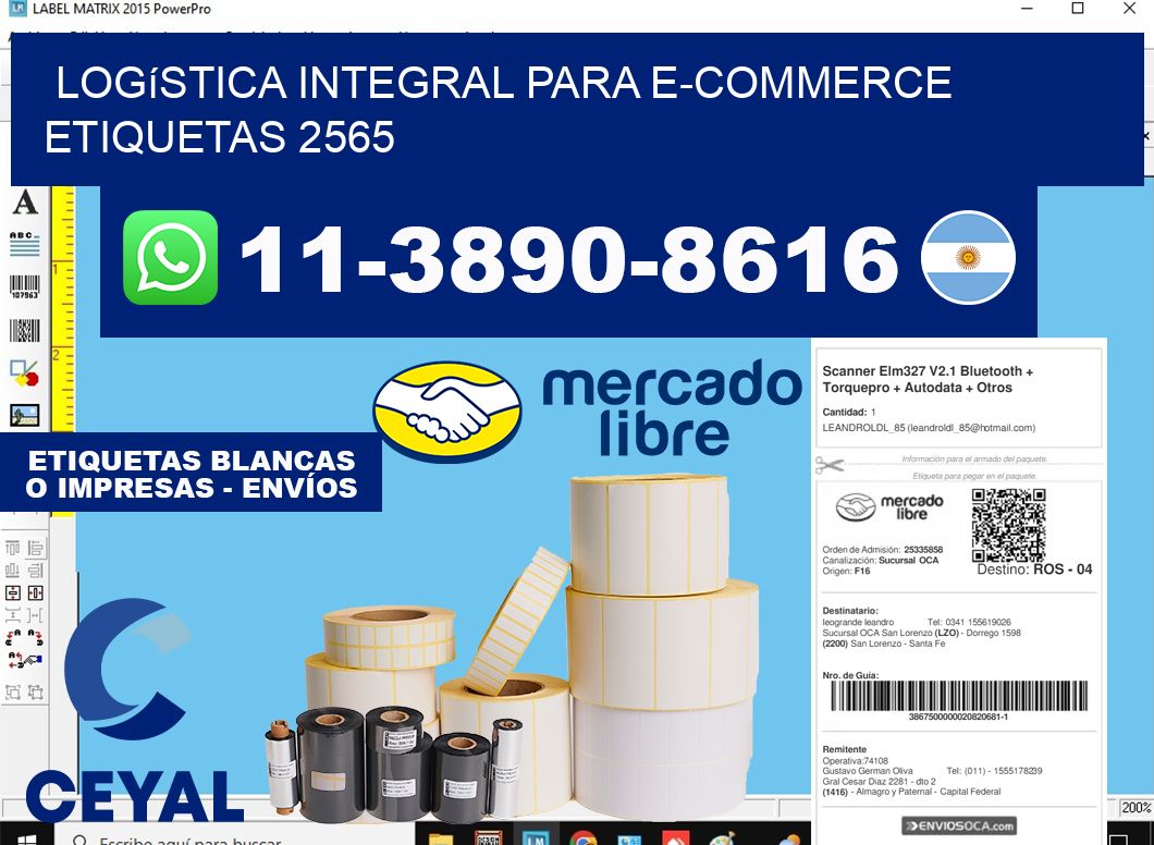 Logística integral para e-commerce etiquetas 2565