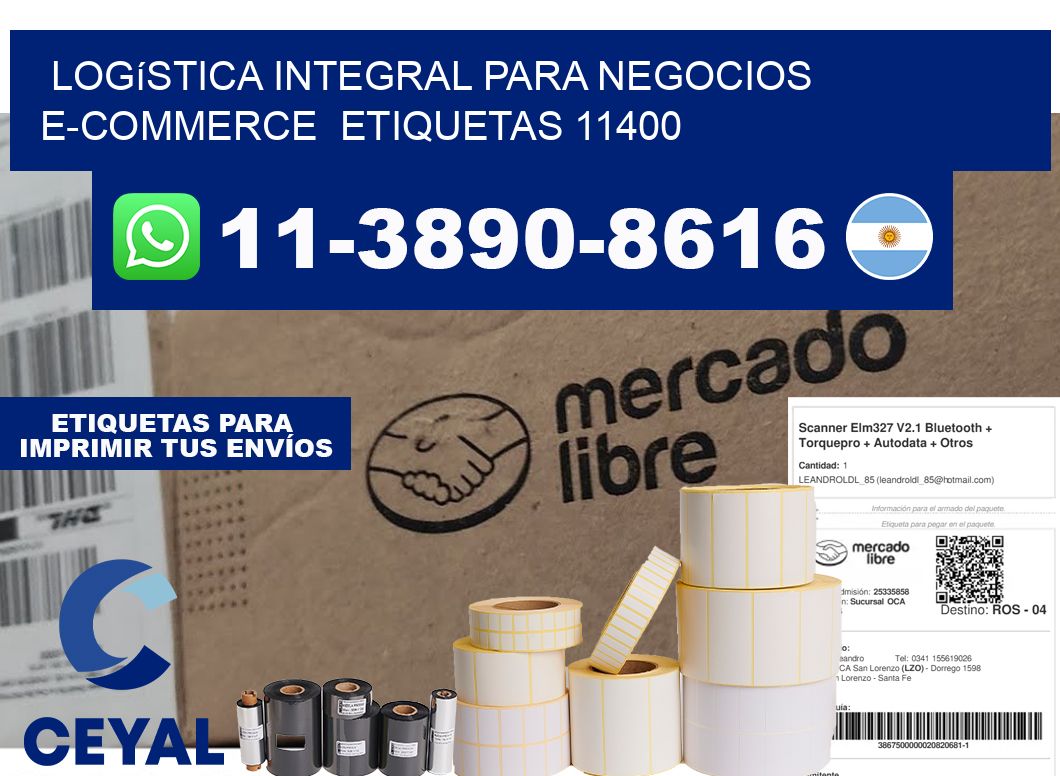 Logística integral para negocios e-commerce  etiquetas 11400