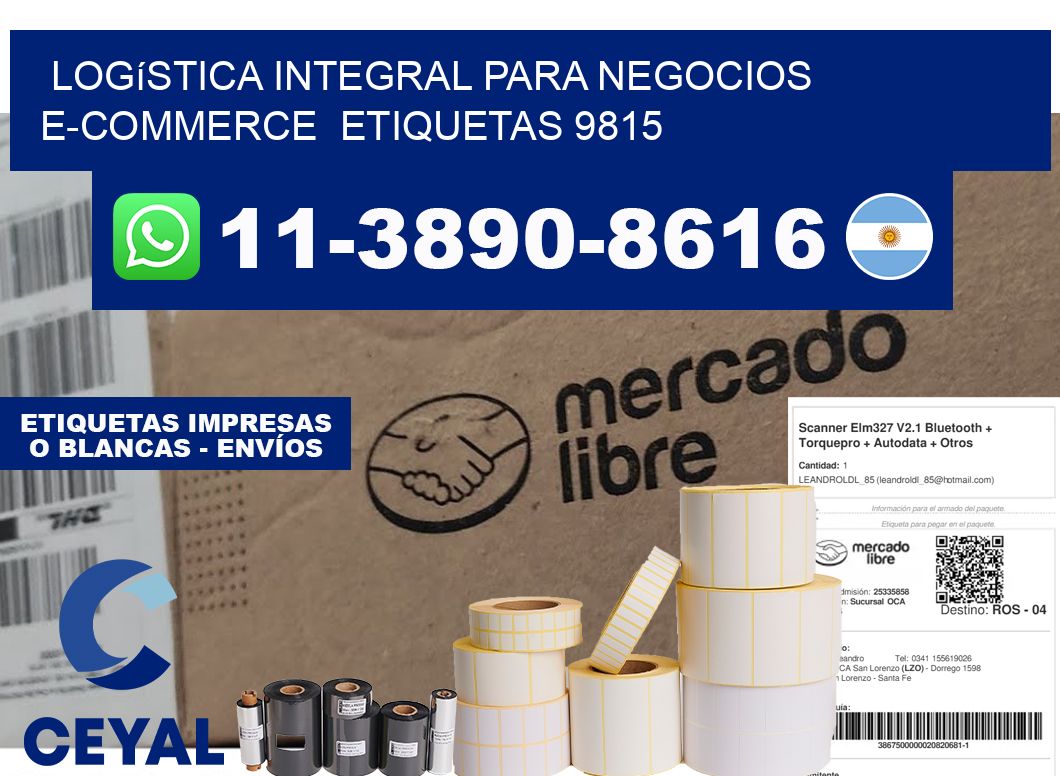 Logística integral para negocios e-commerce  etiquetas 9815