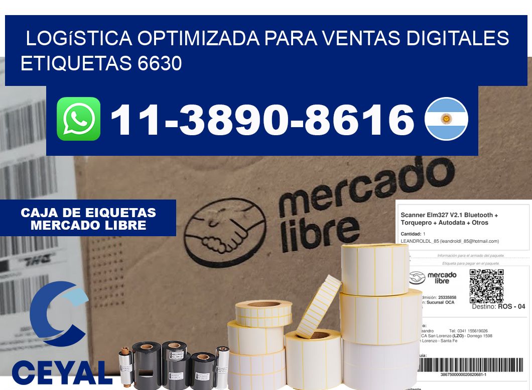 Logística optimizada para ventas digitales  etiquetas 6630
