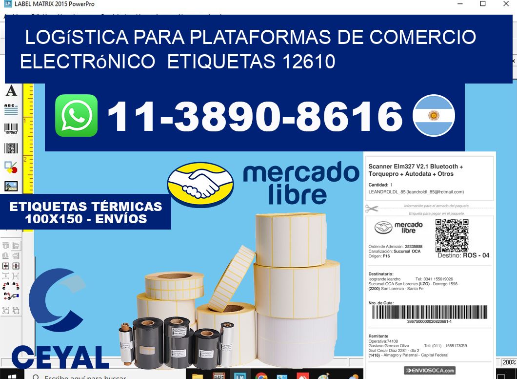 Logística para plataformas de comercio electrónico  etiquetas 12610