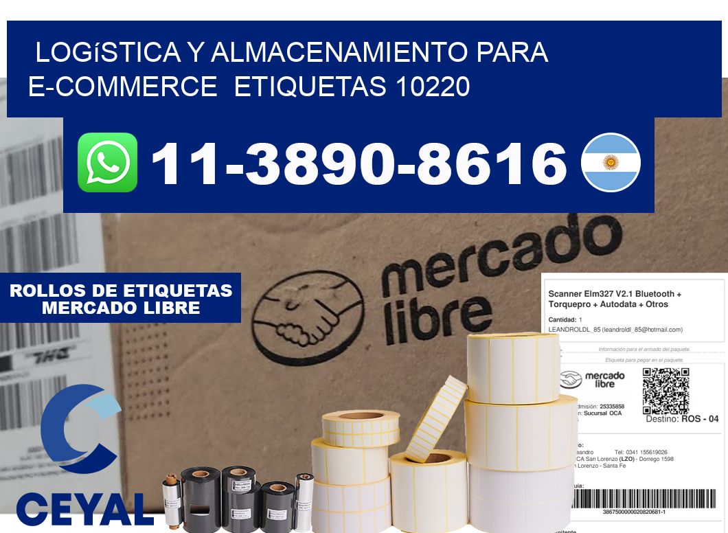 Logística y almacenamiento para e-commerce etiquetas 10220