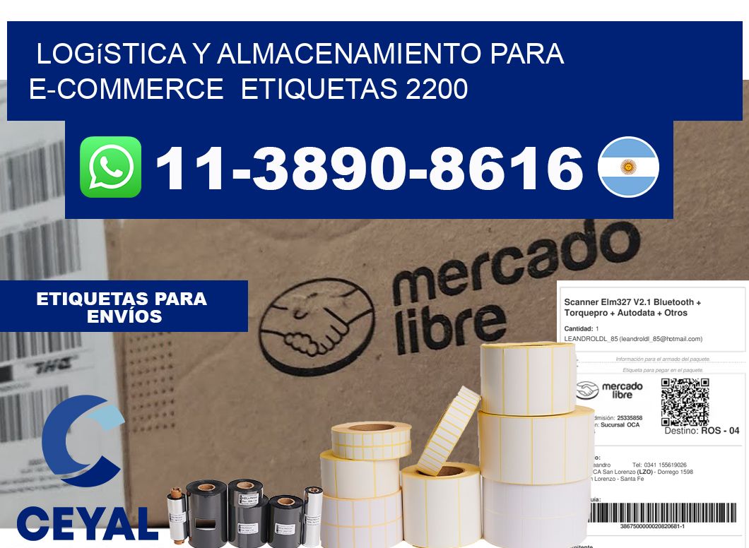Logística y almacenamiento para e-commerce  etiquetas 2200